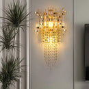 Axyaa Crystal Wall Lamp: Postmodern Trendy Lighting for Living Room, Bedroom & Sofa Background