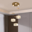 Axyaa Crystal Chandelier, Luxury Pendant Light for Living Room & Dining Room