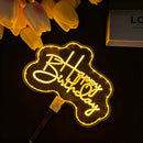 Axyaa LED Cake Topper Night Light, Happy Birthday & Valentine's Day Cake Decoration