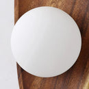 Axyaa Japanese Walnut LED Wall Lamp for Bedroom - Retro & Simple Lighting