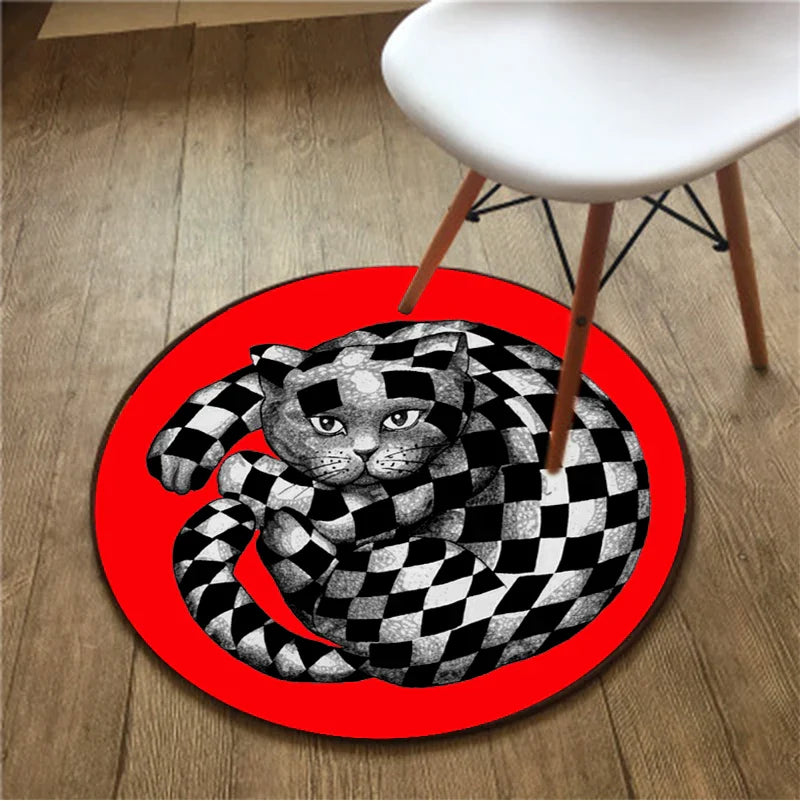 Axyaa Round Carpet Yoga Mat for Home Decor and Relaxation