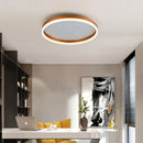 Axyaa LED Circle Ceiling Light: Modern Black Gold Chandelier for Living Room, Bedroom, Kitchen