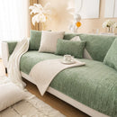 Axyaa Corduroy Sofa Cushion Plush Couch Cover Non-Slip Protector Set