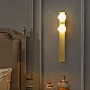 Axyaa Gold Luxury Round Bedroom Wall Sconce for Modern Living Room Aisle Bedside