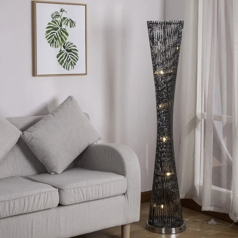 Axyaa Small Waist Shade Night Lamp: Nordic Floor LED Lighting for Bedroom & Living Room