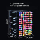 Axyaa Marker Caddy: Acrylic Desk Organizer for Office & School Supplies