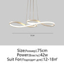 Axyaa LED Circle Ring Chandelier - Minimalist Aluminum Light, Dimmable for Living Room