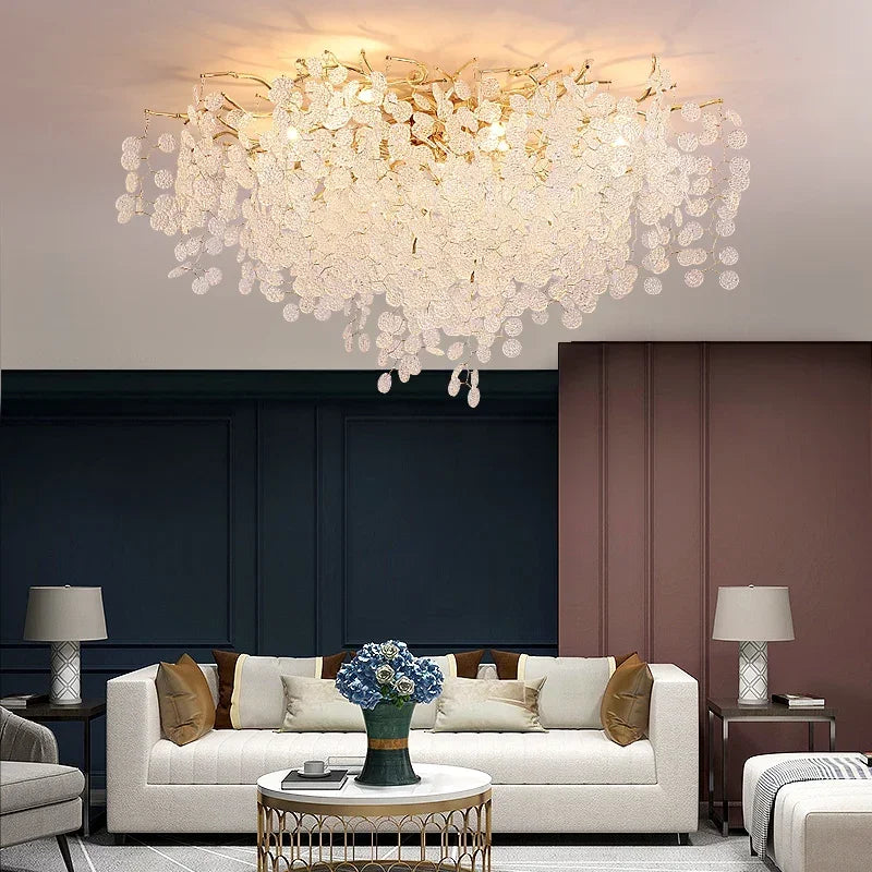 Luxury Money Tree Crystal Chandelier for Living Room, Dining Room, Bedroom by Axyaa