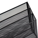 Axyaa Mesh Desktop Organizer, Metal Vertical File Storage, Black, 12.5" x 3.75" x 11.5"