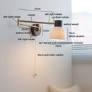 Axyaa Swing Arm LED Wall Lamp - White Ceramic Interior Mirror Light
