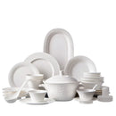 Axya White Bone Dinnerware Set - 60-Piece European Style Tableware & Spoon Chopsticks