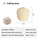 Axyaa Modern Spanish Designer Knit Fabric Cocoon Pendant Lamp