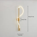 Axyaa Minimalist Silicone Musical Note Wall Lamp with Copper Finish