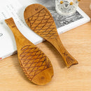 Axya Fish Rice Spoon: Japanese and Korean Kitchen Cutlery and Wooden Spoon