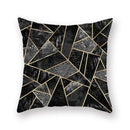 Axyaa Luxury Gold Black Geometric Marble Stripe Pillowcase
