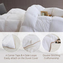Axyaa White Goose Down Comforter - Fluffy & Luxurious Quilted Duvet Insert