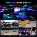 Axyaa RGB Ambient Lights 10-in-1 Car Atmosphere Lamps with USB Remote Control
