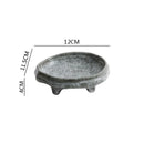 Axyaa Ceramic Dinner Plate - Irregular High Foot Sushi Plate for Restaurant Tableware
