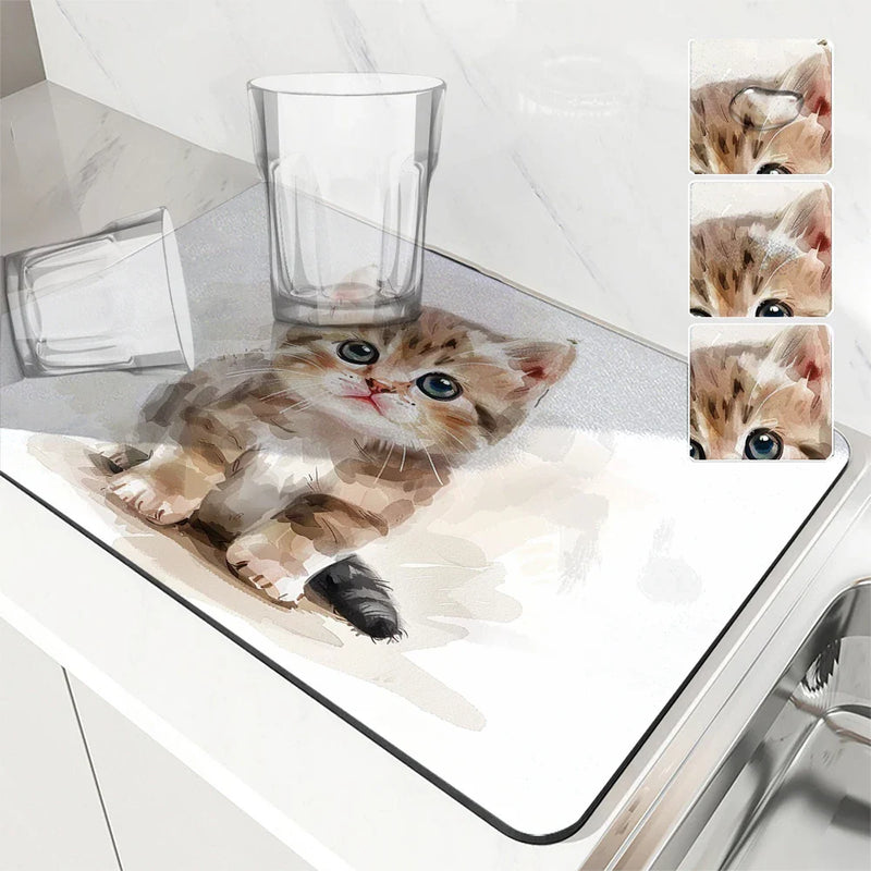 Axyaa Coffee Mat: Absorbent Draining Pad for Kitchen and Bathroom