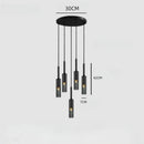 Axyaa Nordic Glass LED Chandelier for Minimalist Home Decor Lighting
