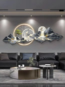 Axyaa LED Wall Lamp: Modern Luxury Living Room Clock Hanging Painting Home Wall Decoration