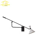 Axyaa Adjustable Long Pole Swing Arm LED Wall Lamp for Home Decor