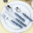 Axyaa Ceramic Pearl Cutlery Set - Knife, Fork, Spoon, Steak Spoon, Creative Design