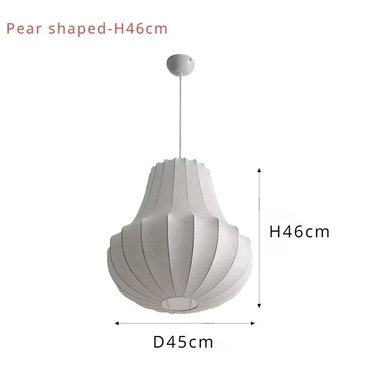 Axyaa Wabi Sabi Silk Pendant Lights: Modern Home Decor Chandelier