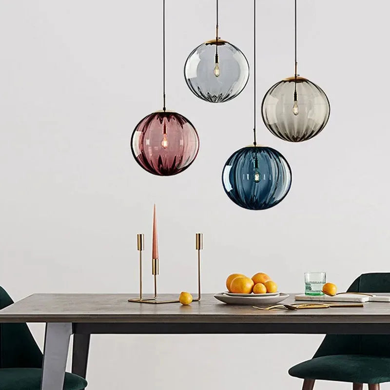 Axyaa Water Grain Glass Pendant Light for Kitchen Dining Room Bedroom