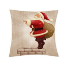 Axyaa Santa Claus Cartoon Decorative Pillowcase 45X45CM