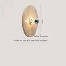 Axyaa Wabi Sabi LED Wall Lamp Circular Yellow Travertine Bedroom Bathroom Mirror Light
