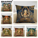 Axyaa Religious Culture Art Linen Pillowcase 45X45CM Home Decor