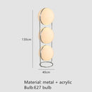 Axyaa Chrome Metal Floor Lamp with White Yellow Acrylic Ball - Modern Living Room Decor