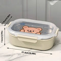 Axyaa 900ml Stainless Steel Leak-proof Lunch Box for Kids and Students