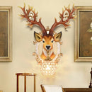 Axyaa Deer LED Wall Lamp: Modern Luxury Resin Deer Light for Living Room