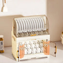 Axyaa Multi-Tier Bowl Rack: Large Capacity, Collapsible Dish Drying & Storage for Kitchen