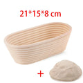 Axyaa Rattan Banneton Bread Basket - Handmade Dough Fermentation Wicker Bowl for Sourdough