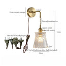 Axyaa Brass Glass Sconce Lamp for Nordic Minimalism LED Wall Lights