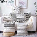 Axyaa Geometric Stripe Pillowcase with English Letter Design
