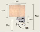 Axyaa Nordic Wall Lamp with USB Port, 2 Spotlights for Home Decor, Bedroom, Living Room