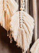 Axyaa Boho Macrame Dream Catcher with Leaf Wall Hanging