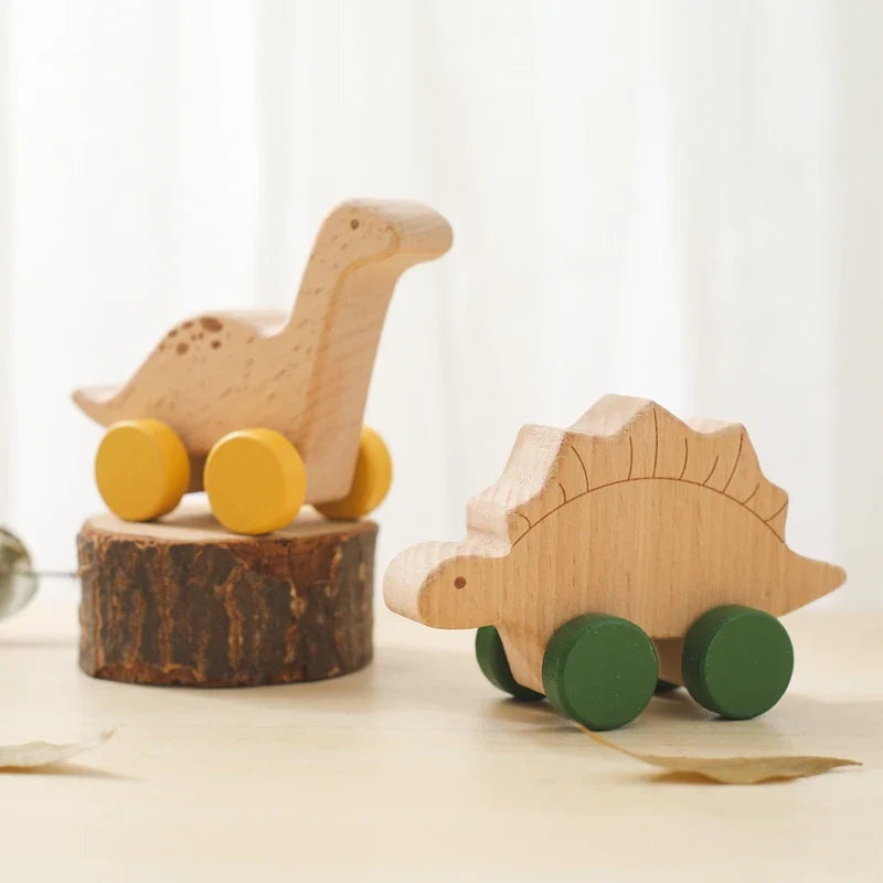 Axya Dinosaur Wooden Building Blocks Car Educational Toys