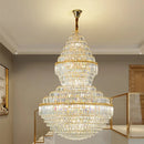 Axyaa Luxury Crystal Chandelier for Villa Living Room with Stunning Hollow Design