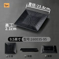 Axyaa High-Quality Black Melamine Square Snack Plate for Home Dining