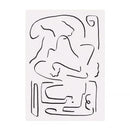 Minimalist Abstract Lines Plush Rug by Axyaa