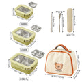 Axyaa Large Capacity Stainless Steel Bento Lunch Box - Leak-proof & Microwave Safe