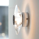 Axyaa Crystal Round LED Wall Sconce for Bedroom Living Room