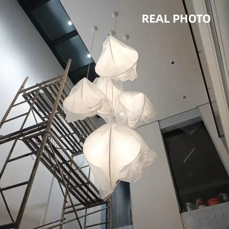 Axyaa Silk Pendant Lights Chandelier for Dinning Room Loft Decor