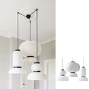 Axyaa Wabi Sabi Rice Paper Pendant Chandelier - LED Ceiling Hanging Light