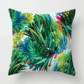 Tropical Plants Parrot Feather Cushion Cover for Sofa by Axyaa